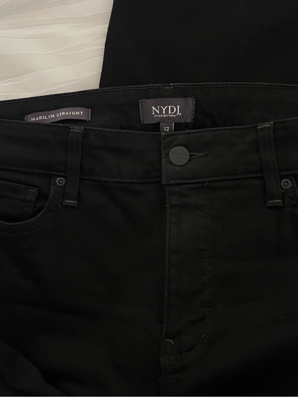 NYDJ Black Women's Jeans Marilyn Straight - Picture 4 of 8